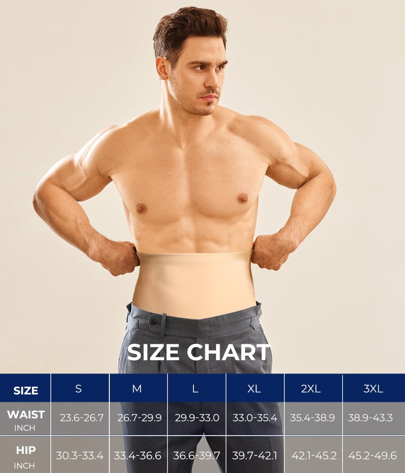 TAILONG Men Tummy Control Shorts High Waist Slimming Underwear Body Shaper Seamless Belly Girdle Boxer Briefs (Beige, M) - Image 5